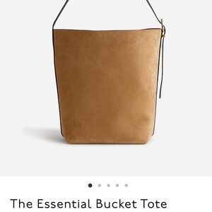 Madewell Tan Shoulder Bag with Bucket Shape and Minimalist Design